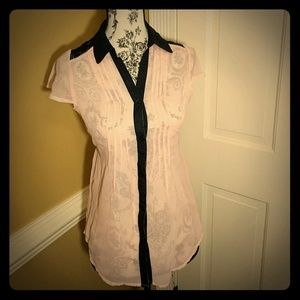 Girls pink sheer shirt